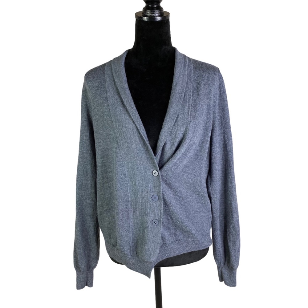 Universal Standard merino wool asymmetrical "curve cardigan" plus size XL